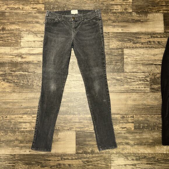 Current Elliott Gray Corduroy Pants Thin Wale Size 32 Womens - Picture 1 of 8